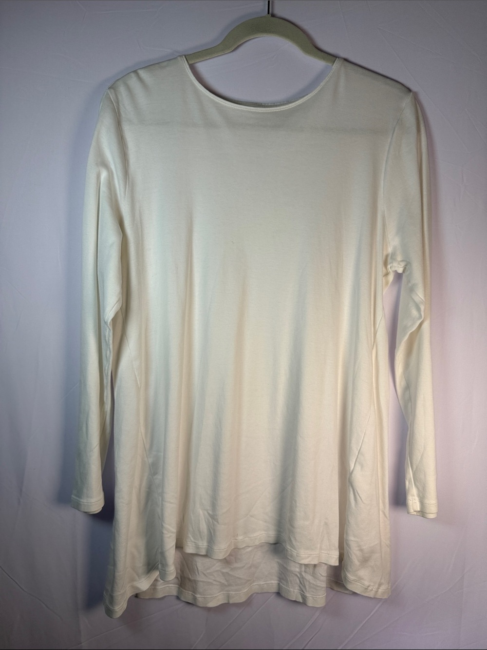 J. Jill Cream Long-Sleeve Tunic Top